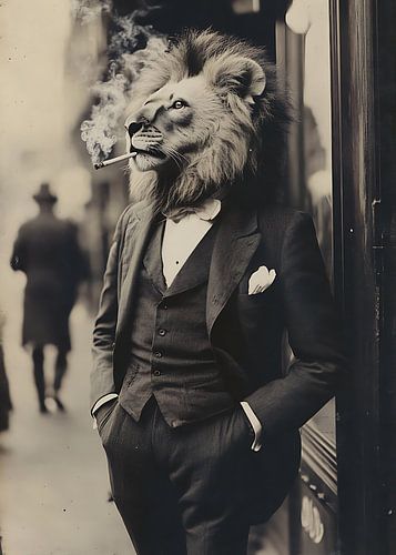 Gentleman à Crinière – L’Élégance Rencontre la Force