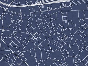 Kaart van Eindhoven Centrum in Royaal Blauw van Map Art Studio