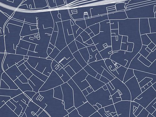 Kaart van Eindhoven Centrum in Royaal Blauw