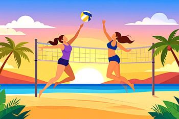 Freude am Beachvolleyball