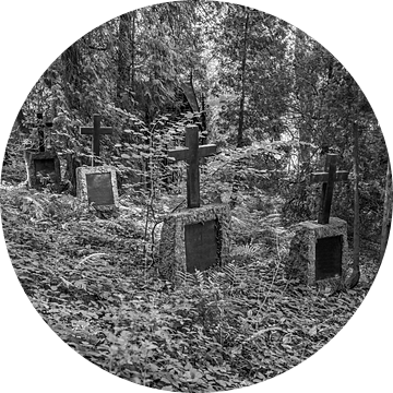 Verborgen bosbegraafplaats ergens in de Spessart