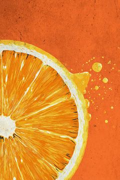 Sinaasappelhelft in Spetterend Oranje
