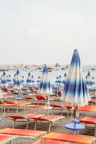 Parasols in Positano - Amalfi Kust Fotografie in Italië