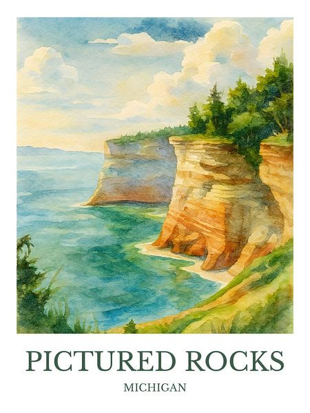 Bezaubernde Pictured Rocks in Michigan von Robert Swaine
