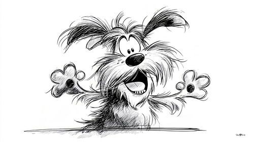 Cartoontje hond