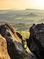 Kipphorn view in Saxon Switzerland towards Zirkelstein