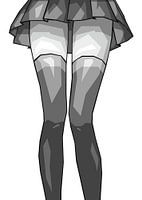 Grauer Minirock Mädchen Popart