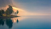 Sunrise at Lake Lovatnet