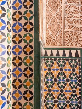 Historische tegels - Alhambra Granada Spanje van Dagmar Pels