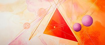 Harmonie géométrique dans des couleurs chaudes sur Poster Art Shop