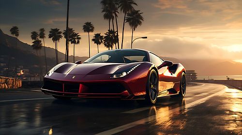Red Ferrari 488 Pista Spider Atelier