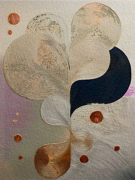 Japandi/WabiSabi Art - Elegante glanzende vormen van Studio Pieternel