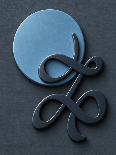 Formes abstraites et minimalistes dans des nuances de bleu