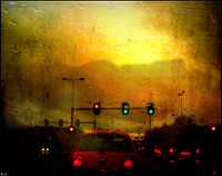 Driving.