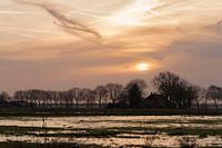 Zonsondergang over 't Roegwold