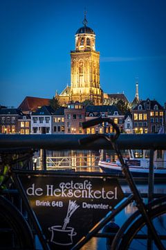 Blue Hour Reflections: The Wilhelmina Bridge and the IJssel River