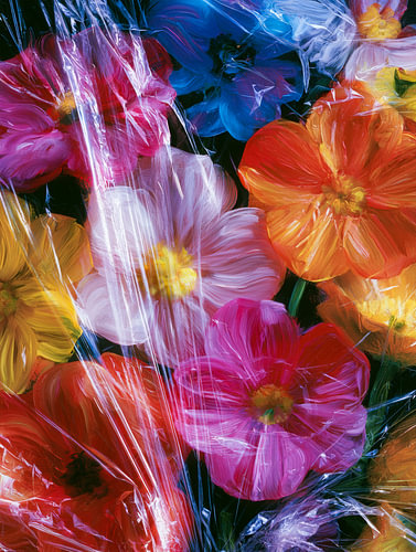 A Storm of Flowers Behind a Shimmering Veil