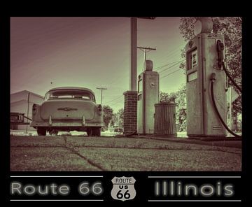 Benzinepomp route 66 van Humphry Jacobs