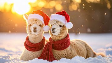 Alpacas in Christmas spirit...