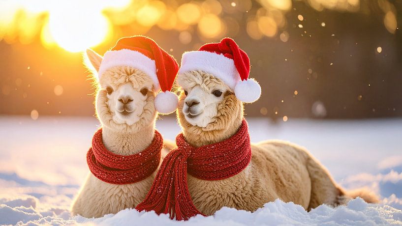 Alpacas in Christmas spirit... by Ans Bastiaanssen