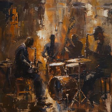 Abstracte jazz muzikanten van TheXclusive Art