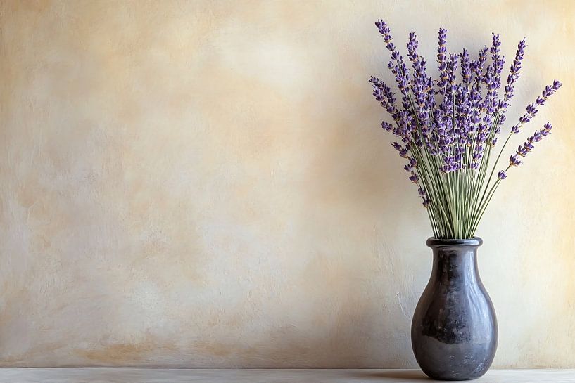 Lavender in vase on table by Imperial Art House