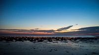 Zonsondergang boven het wad.