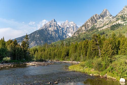 Grand Teton National Park, USA, vanaf de brug bij String Lake