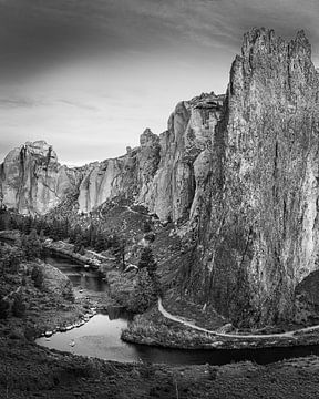 Smith Rock State Park in Black and White