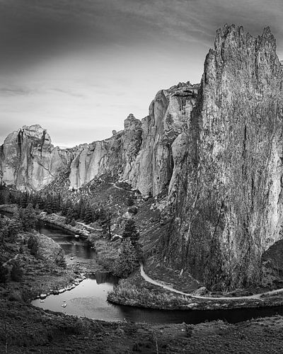 Smith Rock State Park in Black and White