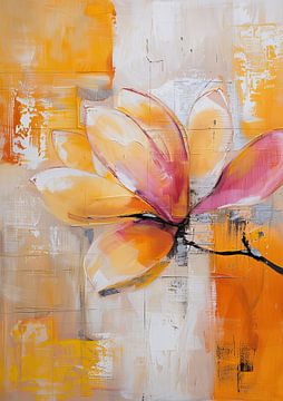 Bloem van Abstract Schilderij