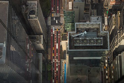 New York City verkeer in vogelvlucht