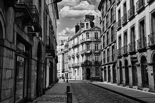 Rennes en noir et blanc