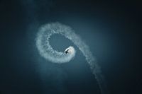 Jet fighter in the sky