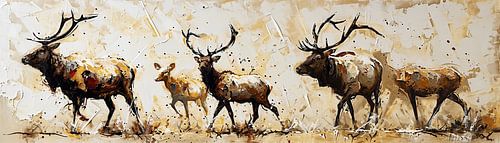 Deer | Deer Earth tones by Art Whims