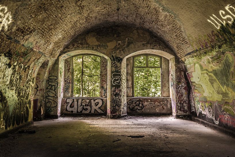 Château abandonné avec double fenêtre par Samantha Schoenmakers