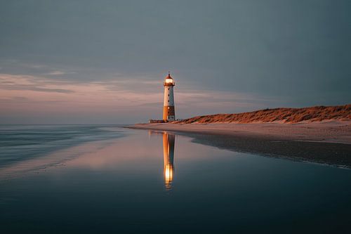 Lighthouse at dusk