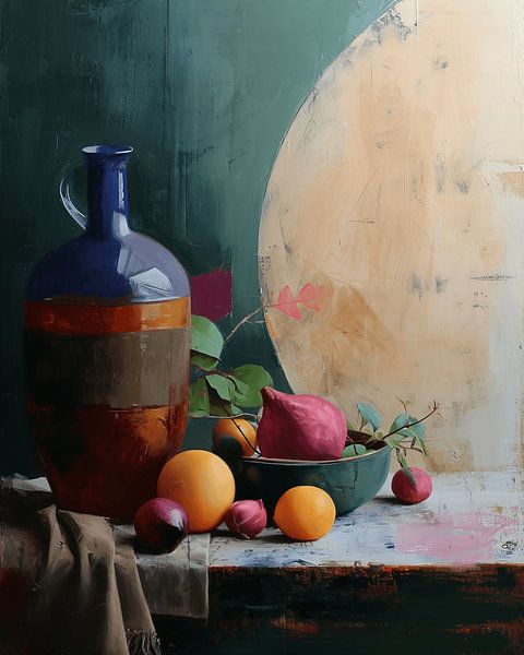 Nature morte colorée avec une touche particulière par Carla Van Iersel