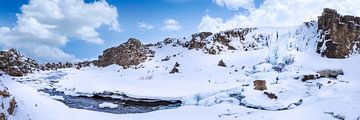 ISLANDE Öxarárfoss en hiver | Panorama sur Melanie Viola