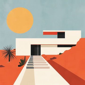 Bauhaus Poster Kunstdruk Ontwerp Architectuur van Niklas Maximilian