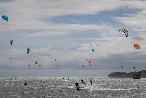 Kite surfing @ Boracay eiland, Filipijnen