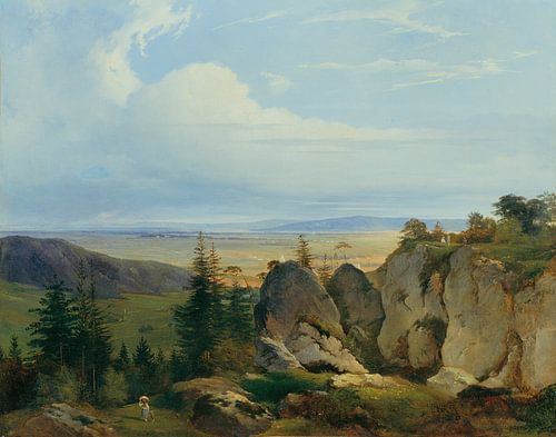 Johann Nepomuk Passini, De Wiener-Neustädter Heide gezien vanuit Wetzelsdorf, 1843