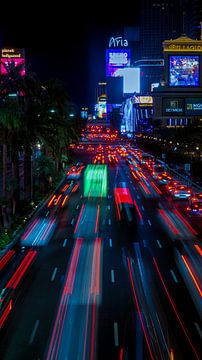 Las Vegas Strip Light Trails