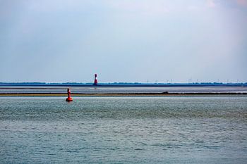 Phare Arngast dans la baie de Jade près de Wilhelmshaven