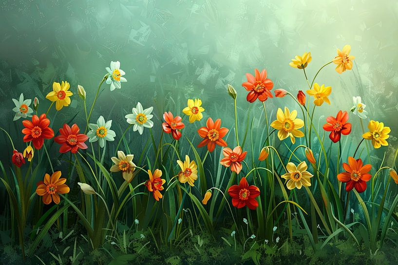 flowers in spring by Egon Zitter
