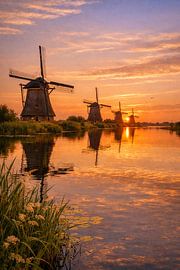 Molens bij Kinderdijk van Digital Picture Art