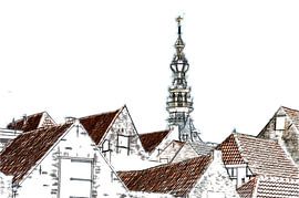 De daken van Zierikzee von Mike Bing