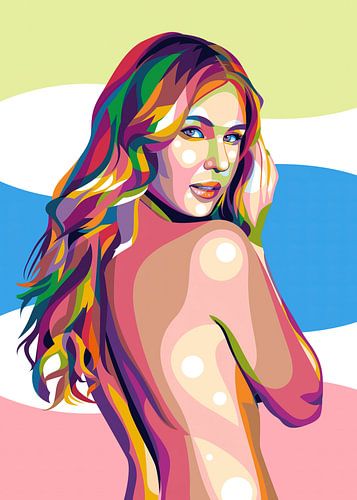 Belle fille Pop Art