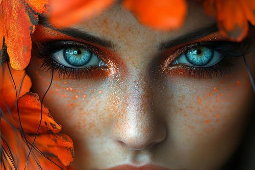 Frau mit Blumen Fantasie