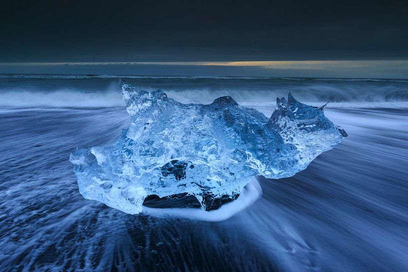Sculpture de glace, Islande par Sven Broeckx
